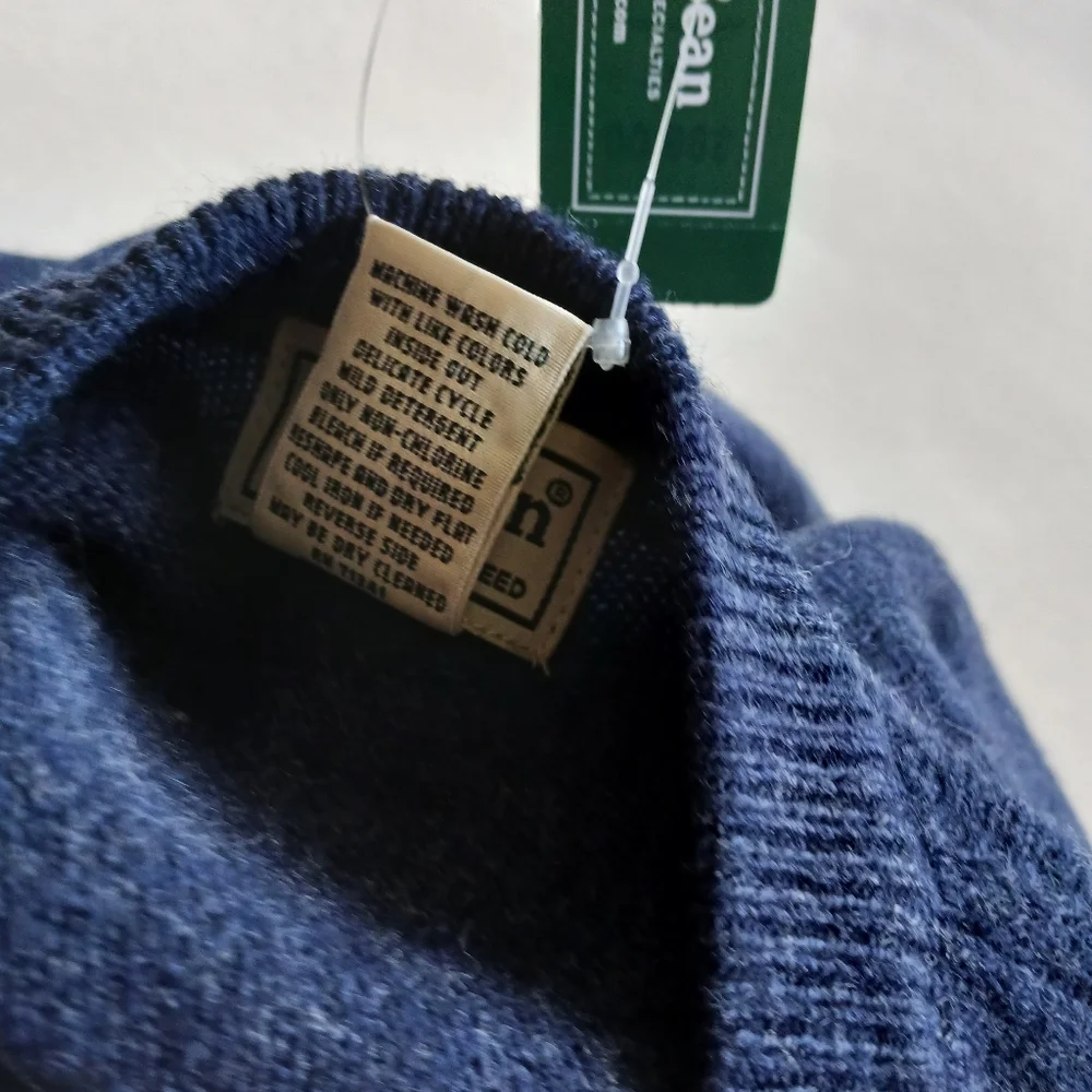 l.l bean ♡ lambswool sweater mens xxl blue v neck dad grandpa vintage preppy